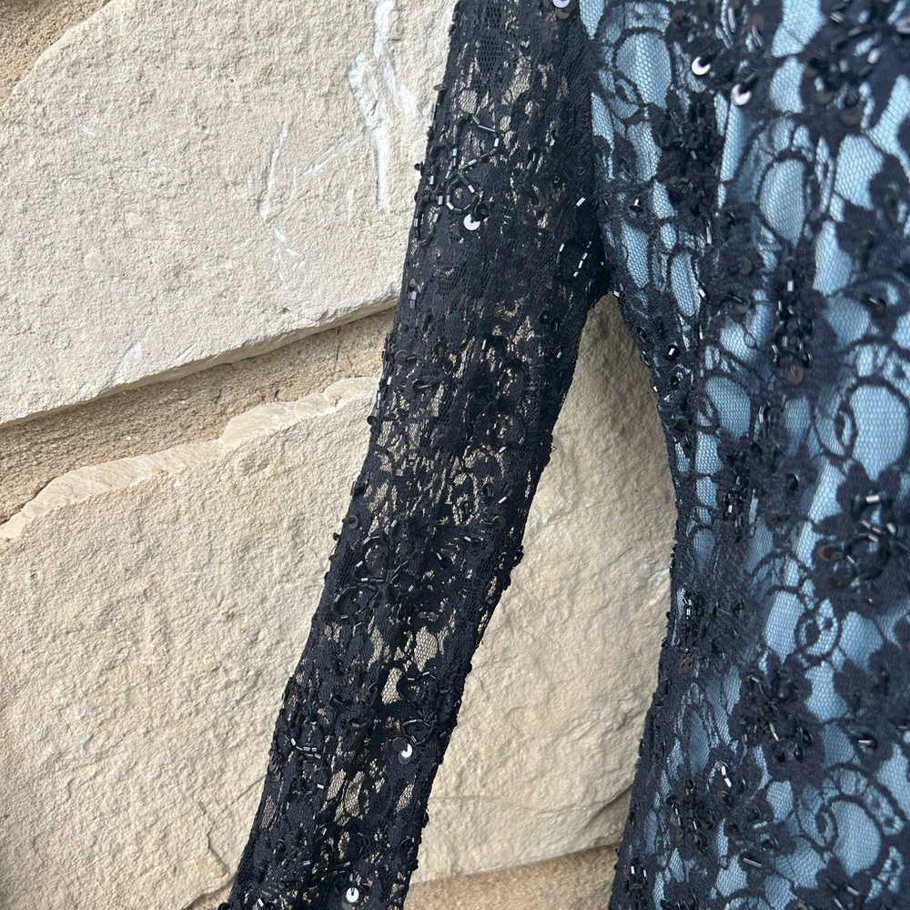 Adrianna Papell black lace dress size 8 - Picture 8 of 14